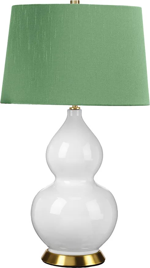 Elstead glamour klasszikus asztali lámpa isla fehér antik réz zöld elsisla-ab-tl-green