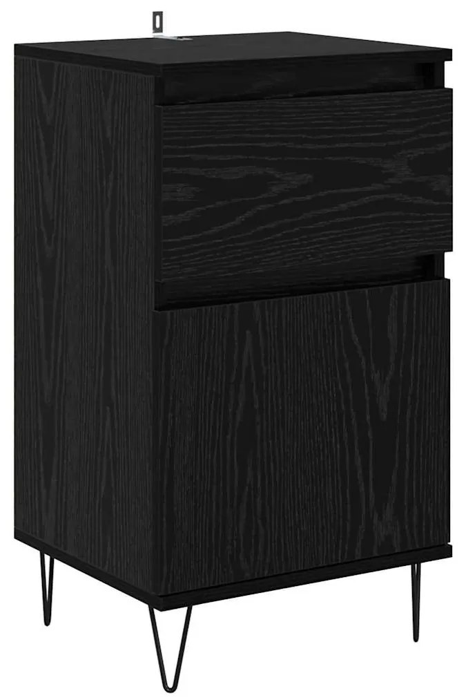 Széf fiókkal Musta tammi 35 x 40 x 70 cm Faanyag