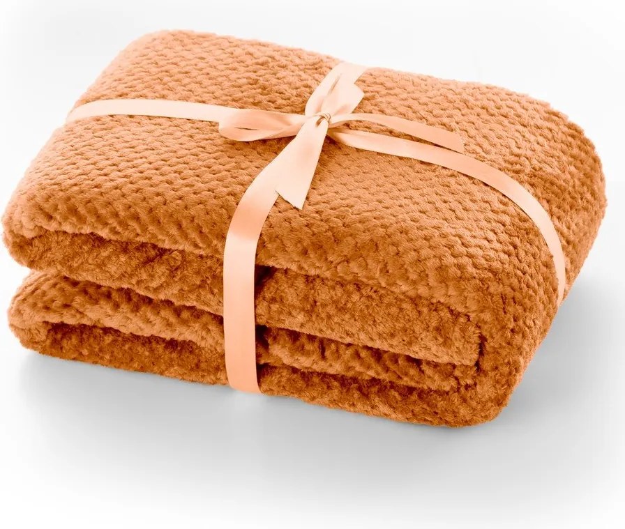 Henry sötét narancssárga mikroszálas takaró, 220 x 240 cm - DecoKing