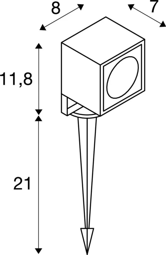 SLV 231035 NAUTILUS Kültéri Növényvilágító Lámpa Antracit LED IP65