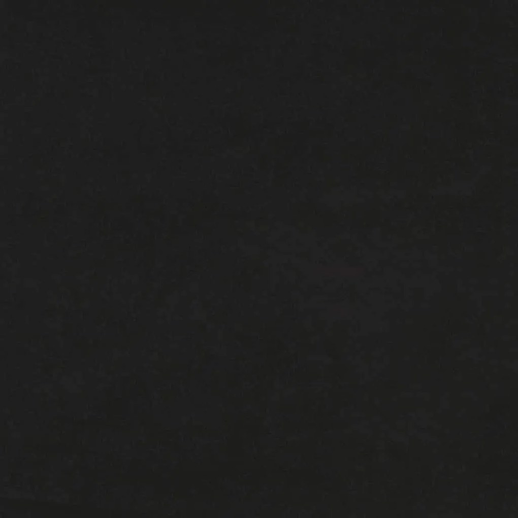 kétszemélyes, L-alakú, fekete bársony kanapé heverővel 125 cm