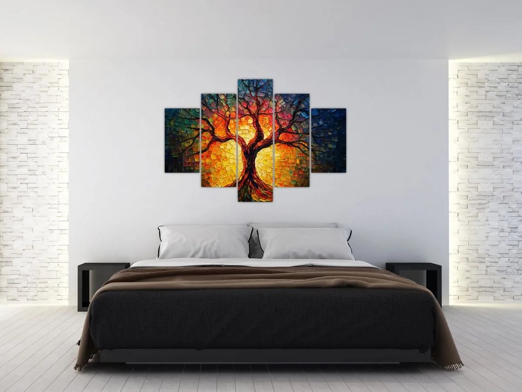 Kép - Az élet fája mozaikban (150x105 cm)