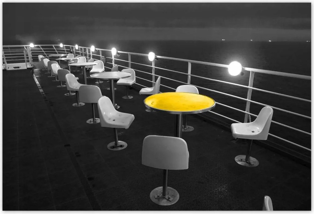 Poszterek 185x125 Sárga dohányzóasztal