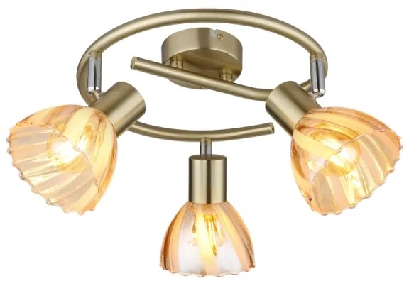 Globo 54315M-3 - Spotlámpa ZACHERY 3xE14/40W/230V arany