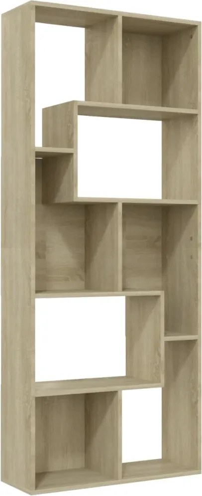 vidaXL sonoma tölgy színű szerelt fa könyvszekrény 67 x 24 x 161 cm