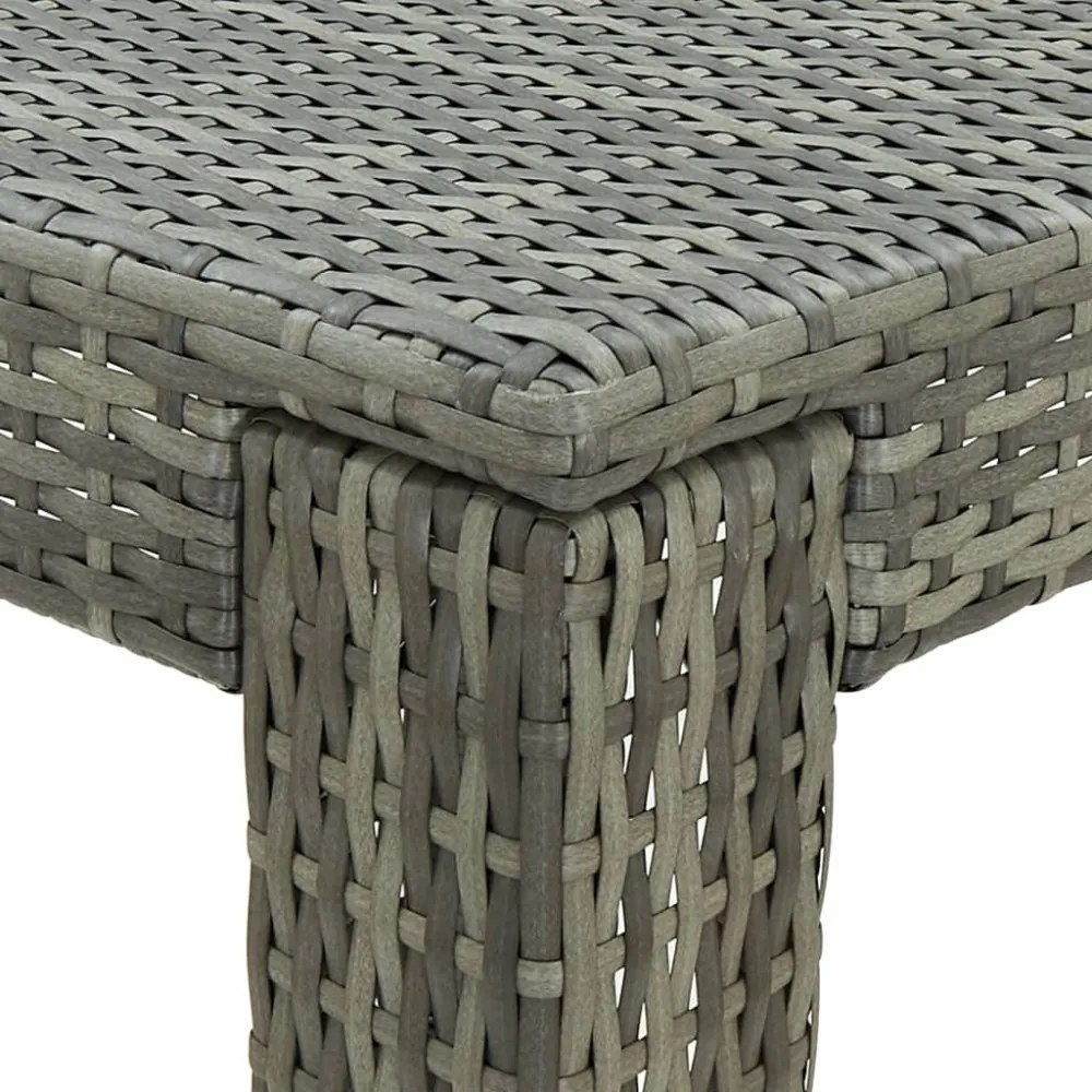 szürke polyrattan kerti bárasztal 60,5 x 60,5 x 110,5 cm