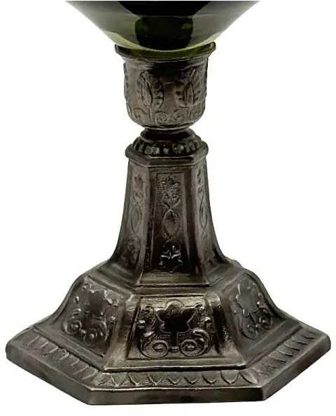 Petroleumlámpa KRASOMÍRA 42 cm erdőzöld színben