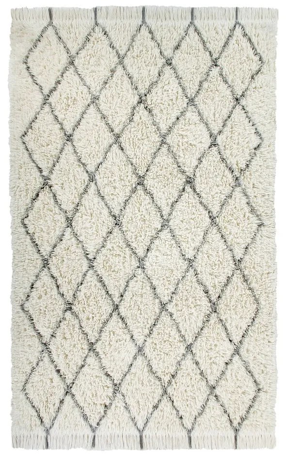 Krémszínű mosható kézi szövésű gyapjú szőnyeg 200x300 cm Berber Soul – Lorena Canals