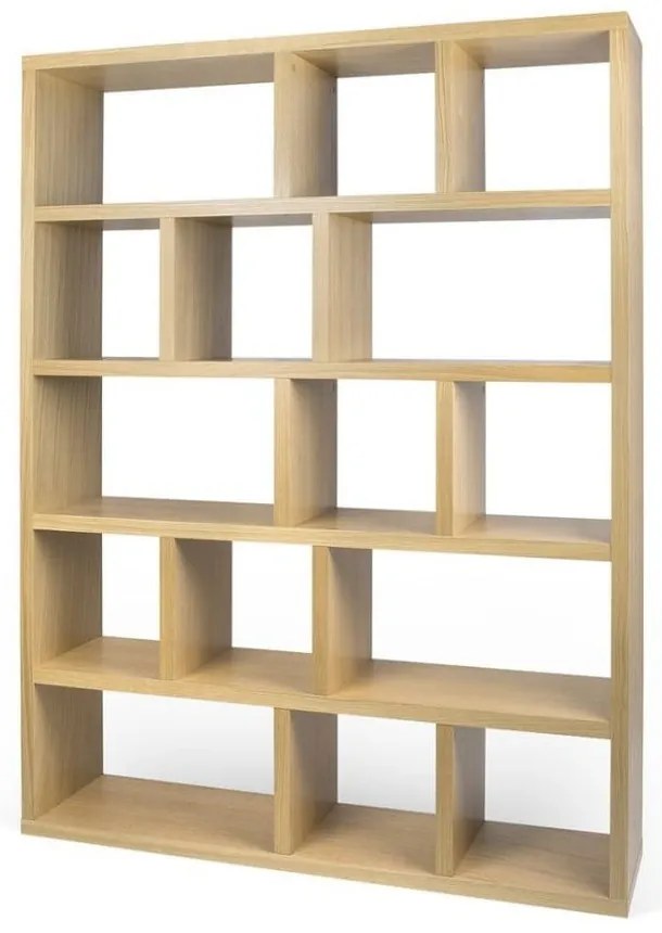 Natúr színű könyvespolc tölgyfa dekorral 150x198 cm Berlin – TemaHome
