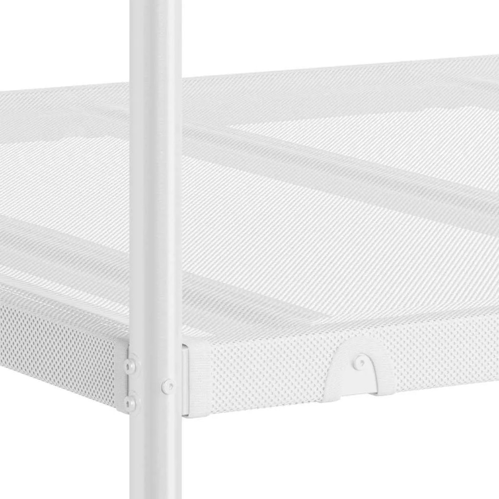 fehér acél emeletes ágy matrac nélkül 90 x 200 cm
