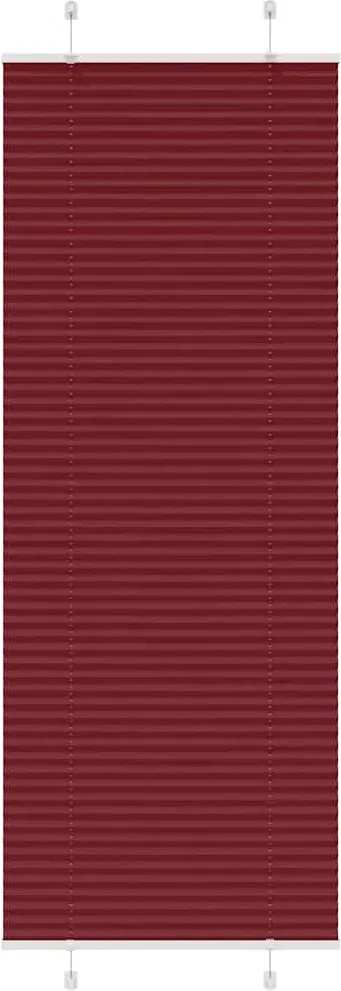 vidaXL pliszírozott redőny Bordeaux piros 70x200 cm szövetszélesség