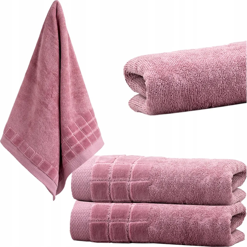Fürdőlepedő Gyorsan száradó 100% Pamut Vastag Hotel Rózsaszín Lengyel
