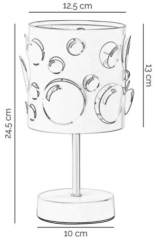 ONLI - Asztali lámpa BOLLICINE 1xE14/6W/230V 22 cm fehér