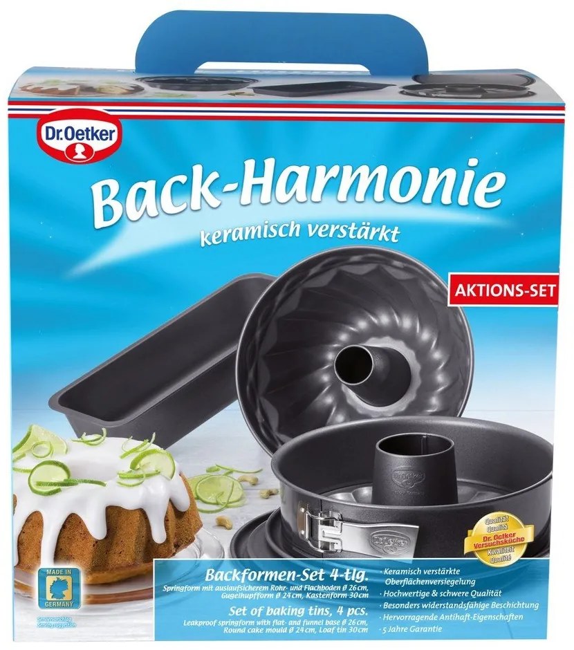Four 4 részes acél sütőforma készlet - Dr. Oetker