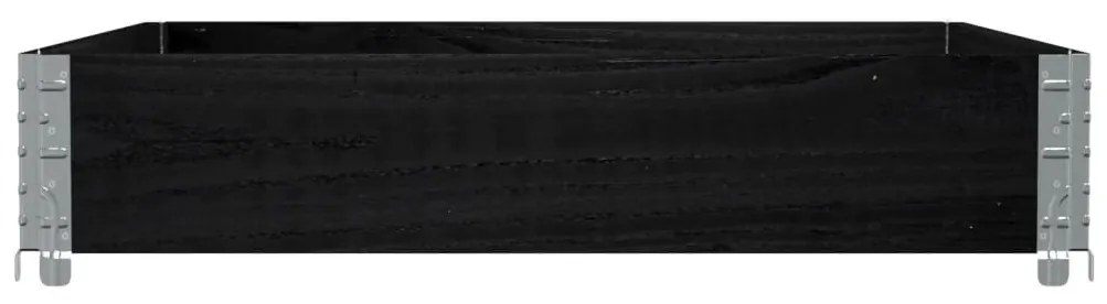 fekete tömör fenyő kerti növénytartó 100 x 100 cm