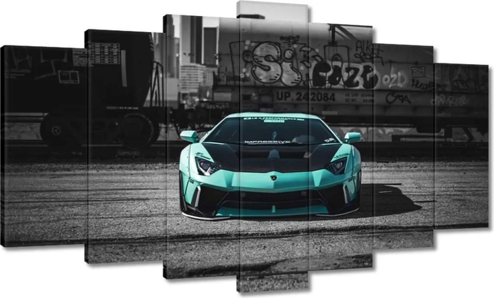 Vászonkép 140x80 Türkiz Lamborghini