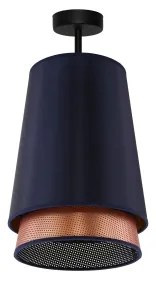 Duolla - Felületre szerelhető csillár BELL SHINY 1xE27/15W/230V átm. 25 cm kék/réz