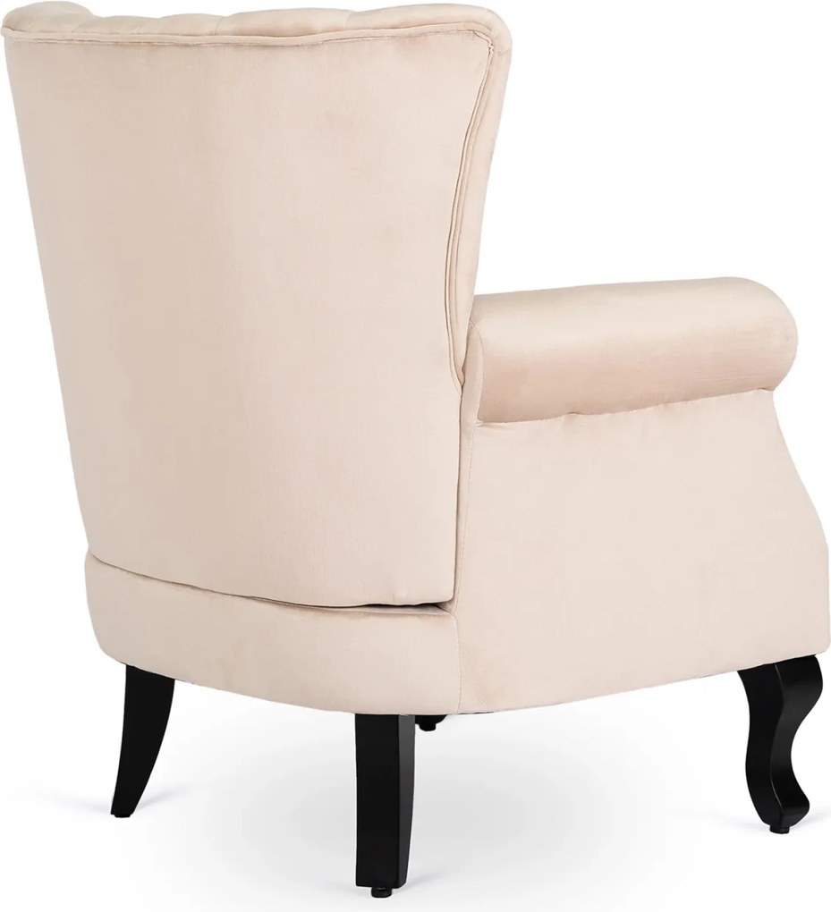 Fotel bézs bársony kárpittal – MALLO