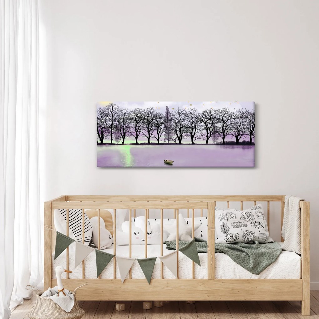 Kép - Bárkák a tavon (120x50 cm)