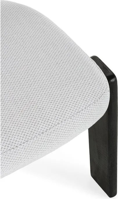 Fekete-világosszürke kárpitozott étkezőszék szett 2 db-os Nadia – MOME