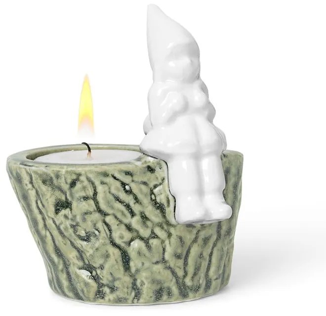 Christmas Tales karácsonyi porcelán és agyagkerámia gyertyatartó, hosszúság 8,5 cm - Kähler Design