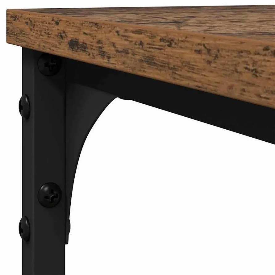 Oldal asztal polcokkal Régi fa 50 x 35 x 52 cm Faanyag