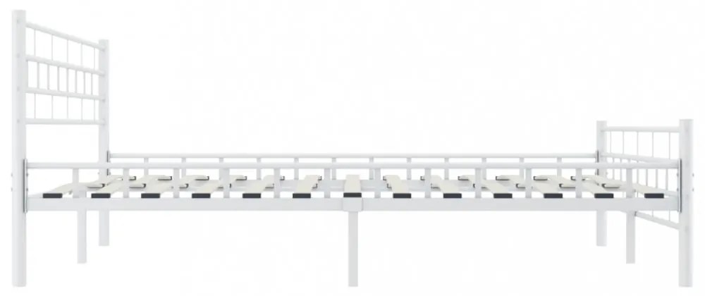 fehér fém ágykeret 140 x 200 cm