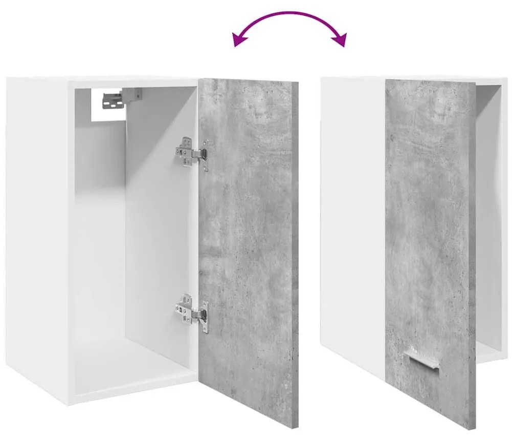 “Lyon” betonszürke szerelt fa függő szekrény 30 x 31 x 60 cm