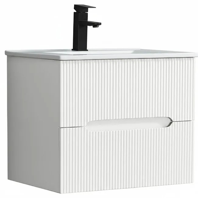 Trent 60 alsó fürdőszobabútor kerámia mosdóval 2 fiókos, fehér