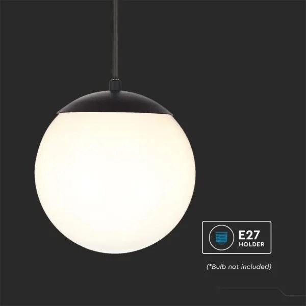 Kültéri függőlámpa kábellel 1xE27/60W/230V át mérő 20 cm IP44 fekete
