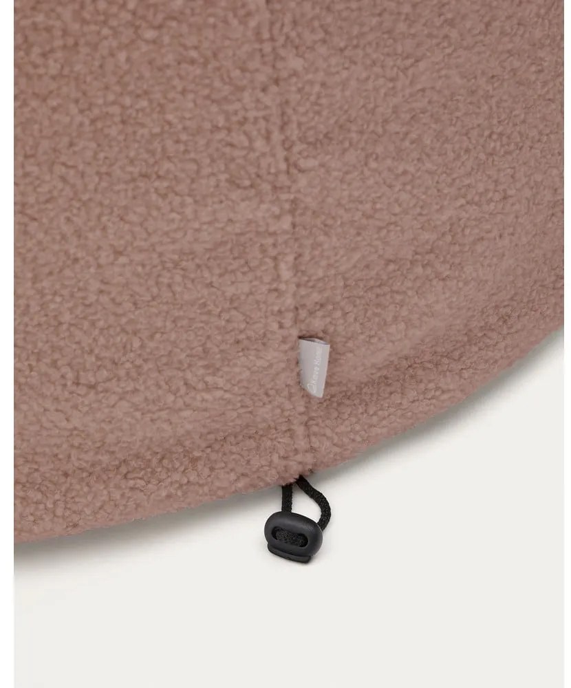 Világos rózsaszín buklé puff Kaeli – Kave Home