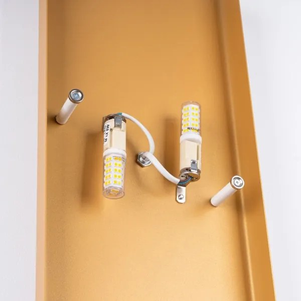 Sollux SL.1353 - Fali lámpa DURLIN 2xG9/8W/230V arany/fehér