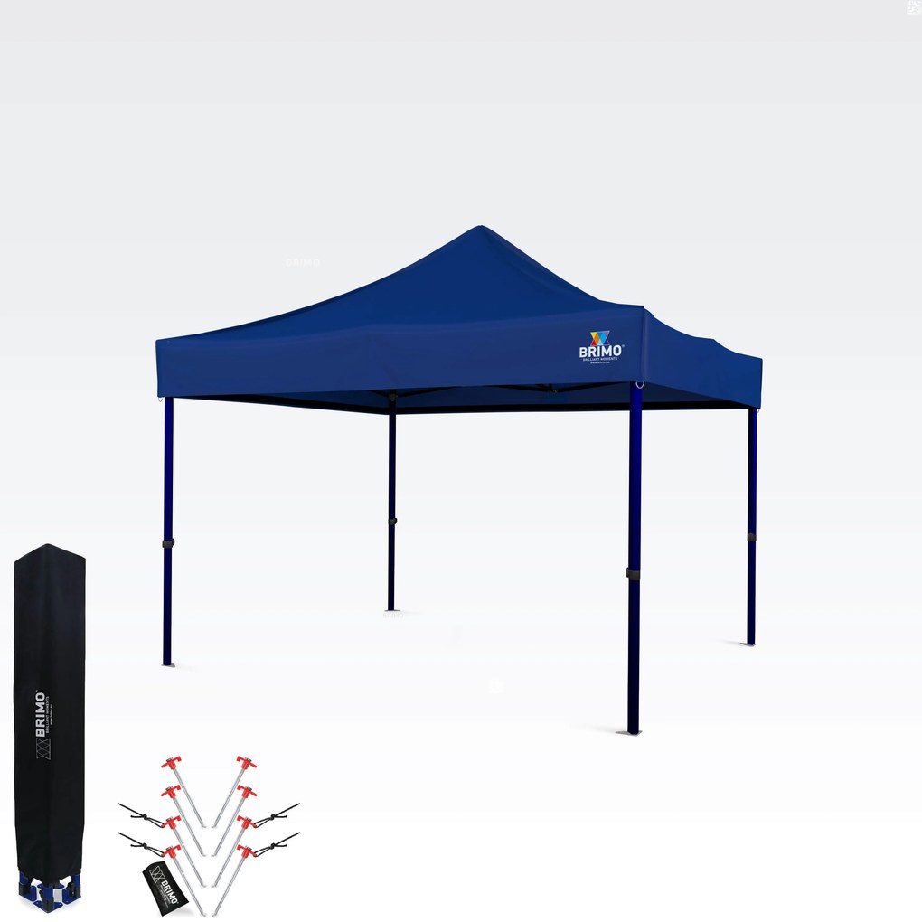 Összecsukható party sátor 3×3 m – Gyors felállítás és 100% védelem bulikhoz és ünnepségekhez - 3 oldalfal nélkül - Kék