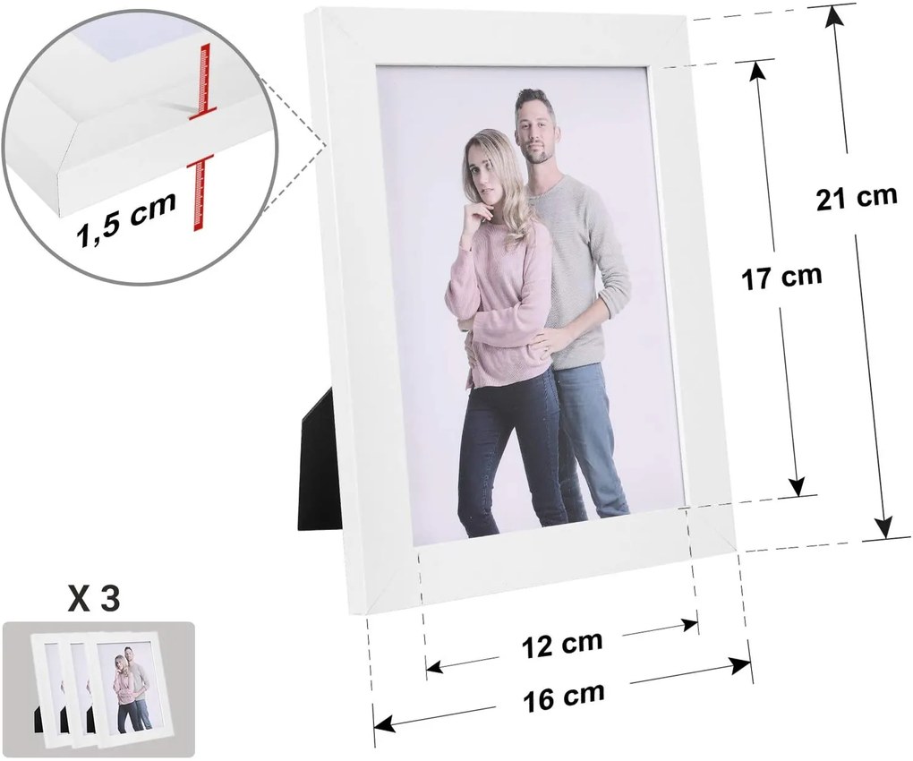 Képkeretek, 3 kollázs fotókeret készlet 5 "x7" (13x18 cm) méretű fotókhoz