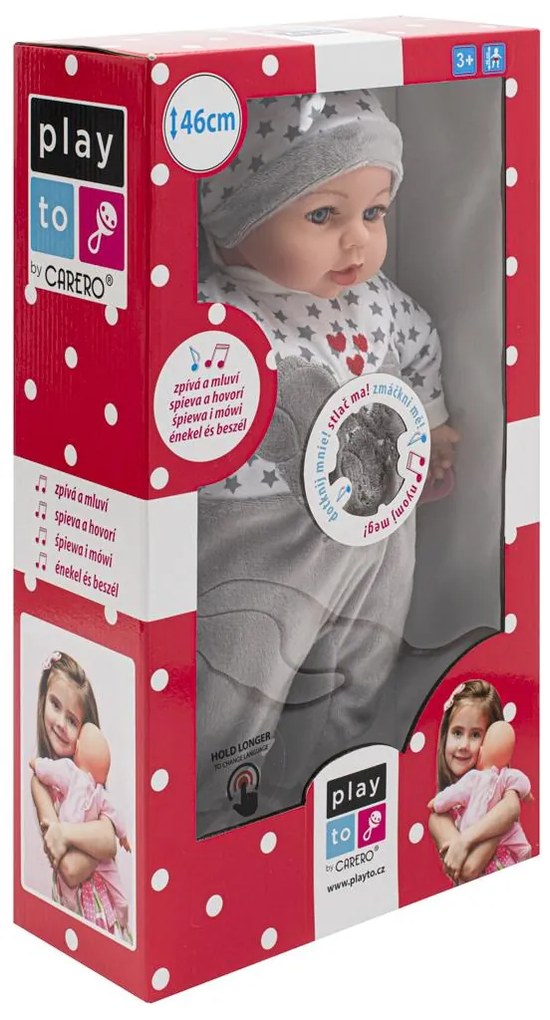 Magyarul beszélő és éneklő baba PlayTo Lola 46cm