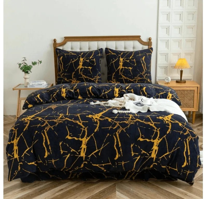 Mikroplüss ágyneműhuzat AXIS fekete Ágyneműhuzat mérete: 70 x 80 cm | 140 x 200 cm