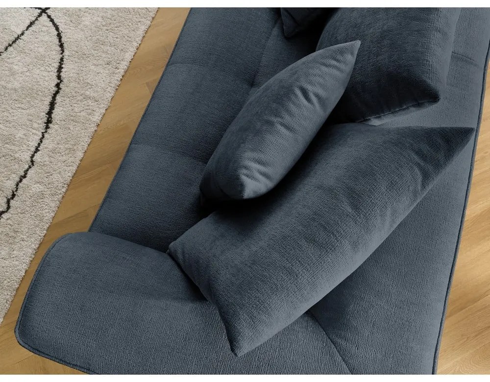 Sötétkék zsenília kanapé 237 cm Whesley – Bobochic Paris