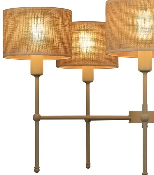 MADELA rudas csillár 5xE14/40W/230V juta/bézs