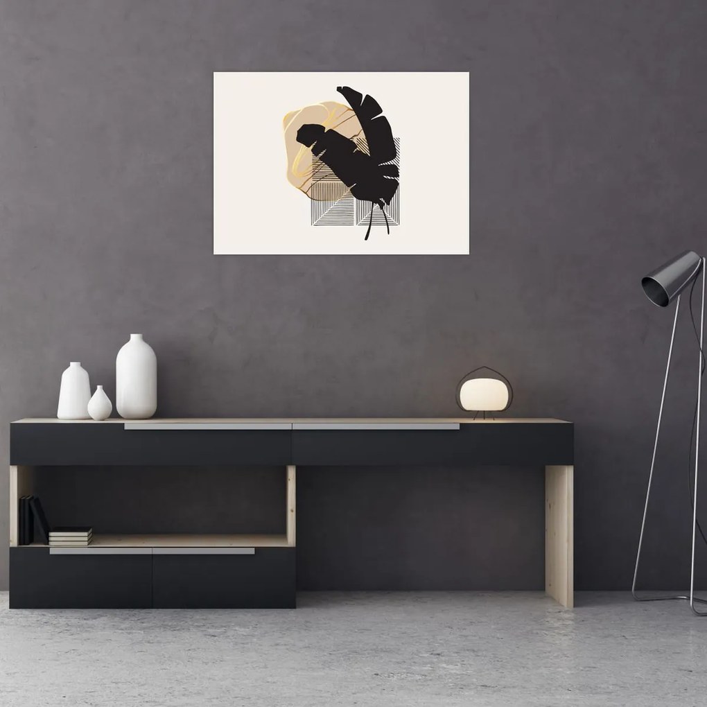 Kép - Absztrakció trópusi levelekkel N⁰4 (70x50 cm)