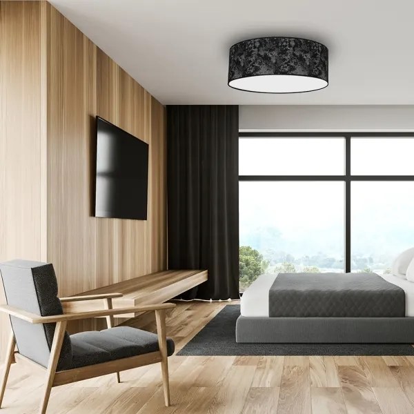 Mennyezeti lámpa SATINO 3xE27/60W/230V fekete/szürke