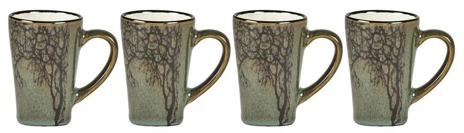 Zöld agyagkerámia eszpresszó bögre szett 4 db-os 100 ml Hela – Villa Collection