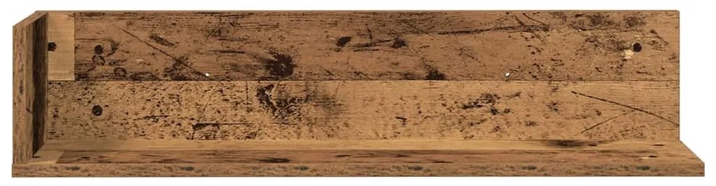2 db antik fa színű szerelt fa fali polc 75 x 16,5 x 16,5 cm