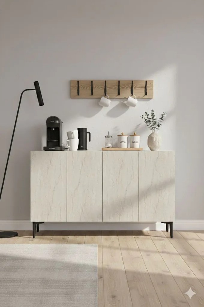 Aplos 120 - White, Travertine