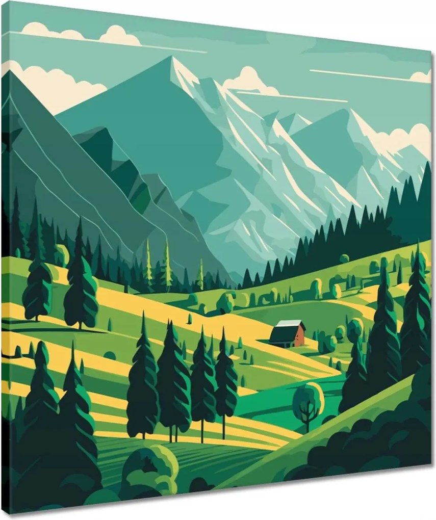 Vászonkép 50x50 Hegyi kilátás