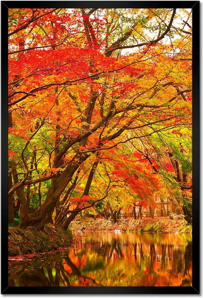 Poszterek keretben 40x60 Őszi tájkép folyóval