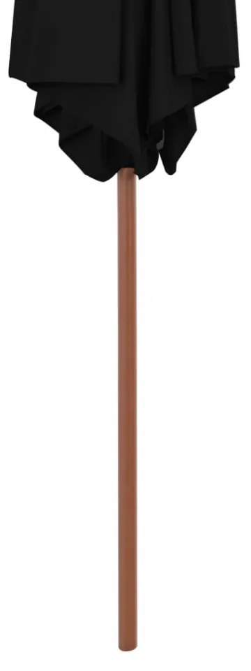 fekete kültéri napernyő farúddal 270 cm