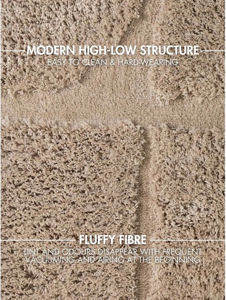 Bézs kézi szövésű szőnyeg 120x180 cm Lambeth Jasper – Ted Baker