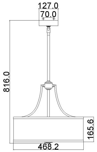 Feiss FE-PROSPECT-PARK-4P - Csillár PROSPECT PARK 4xE27/60W/230V