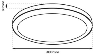 LED Fürdőszobai mennyezeti lámpa VERA LED/12W/230V 4000K IP65 fekete