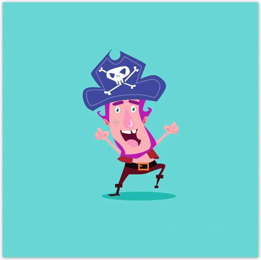 Poszterek 100x100 Vidám kalóz gyerekeknek